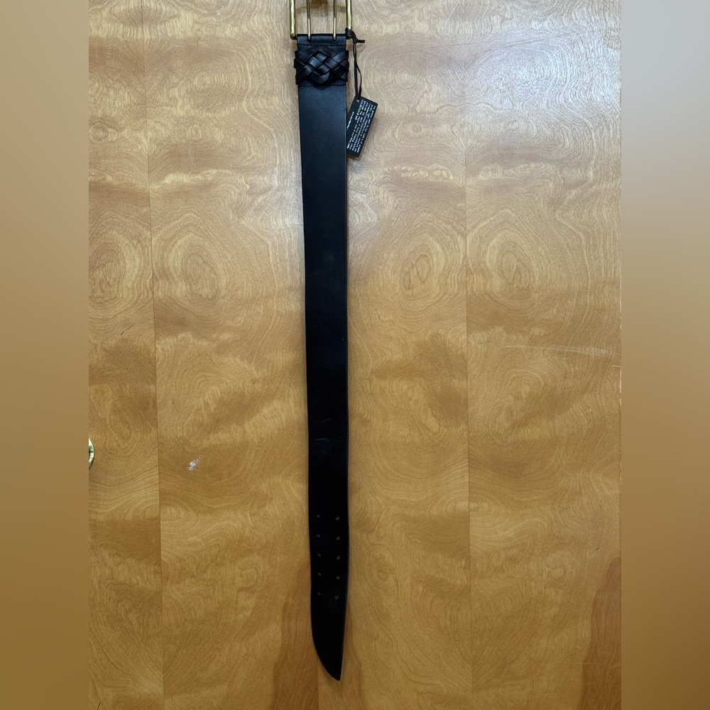 New Linea Pelle black leather belt xs